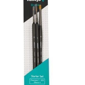 Vallejo V -Brushes - STARTER SET(PRECISION TRIANGULAR No.1, 3/0, PLANO 4)