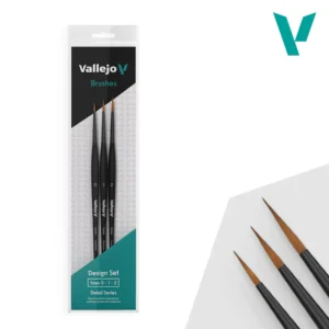 Vallejo - Brushes - DETAIL. DESIGN SET. PINCEL SINT. (0, 1, 2)