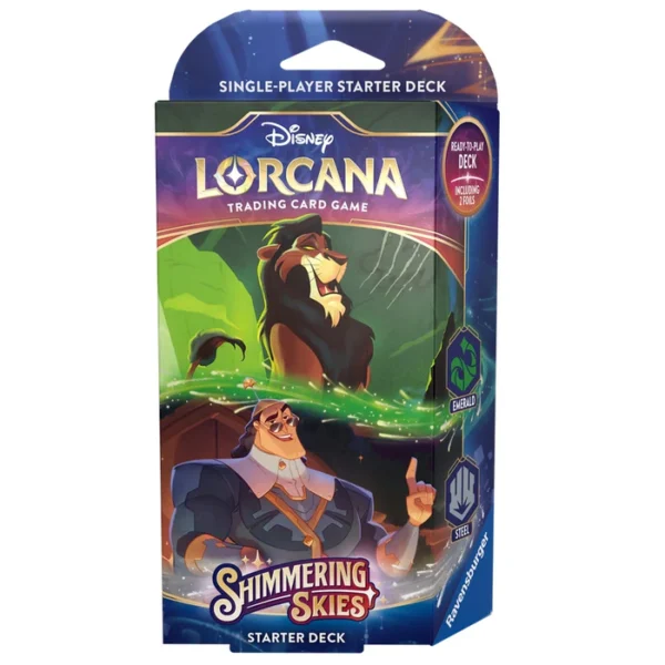 Disney Lorcana - Shimmering Skies - Emerald & Steel Deck (Inglés)