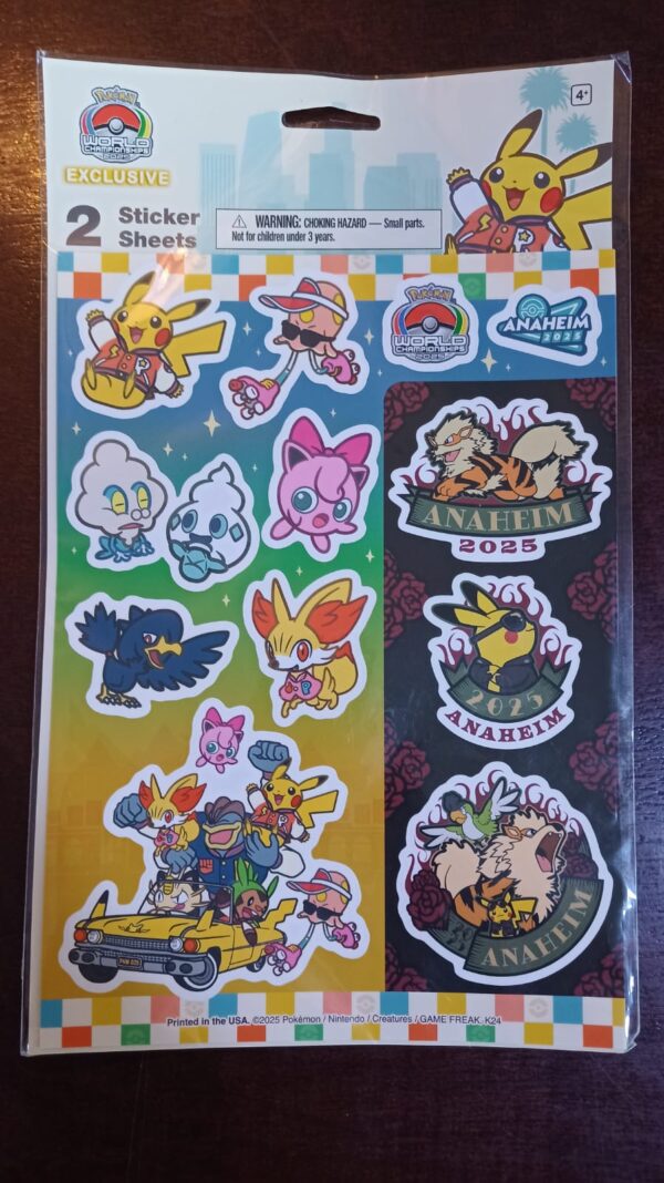 Pokemon - World Championship Anaheim 2025 - Sticker Sheets