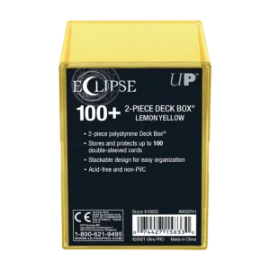 Ultra Pro Eclipse 2-Piece 100+ Deck Box - Lemon Yellow